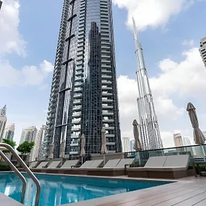 Apartment Citihome-1br In Act One With Burj Khalifa View At Pool, Dubai
